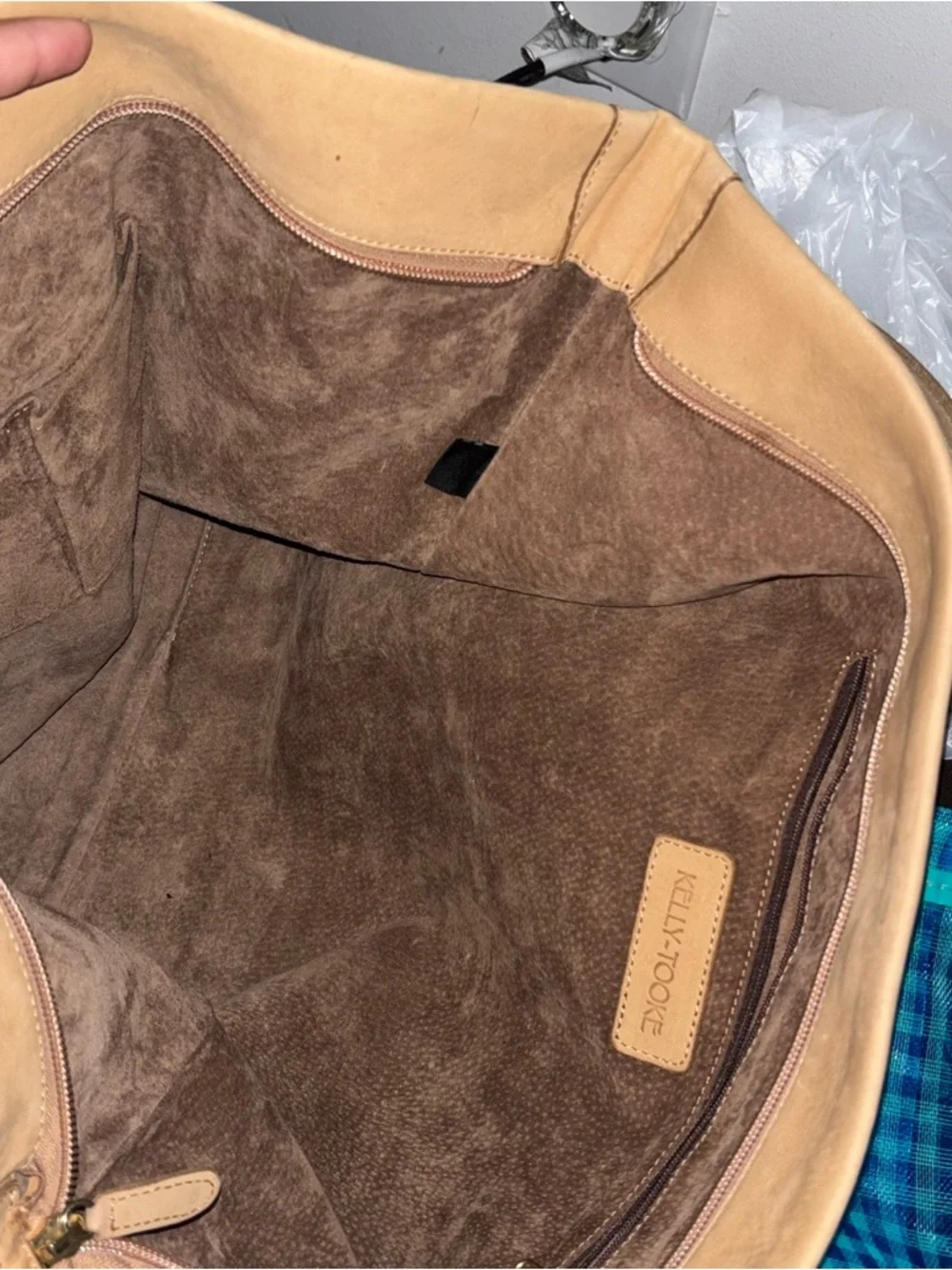Kelly-Tooke Tan Leather Tote Bag large